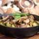 Mushrooms and green beans salad